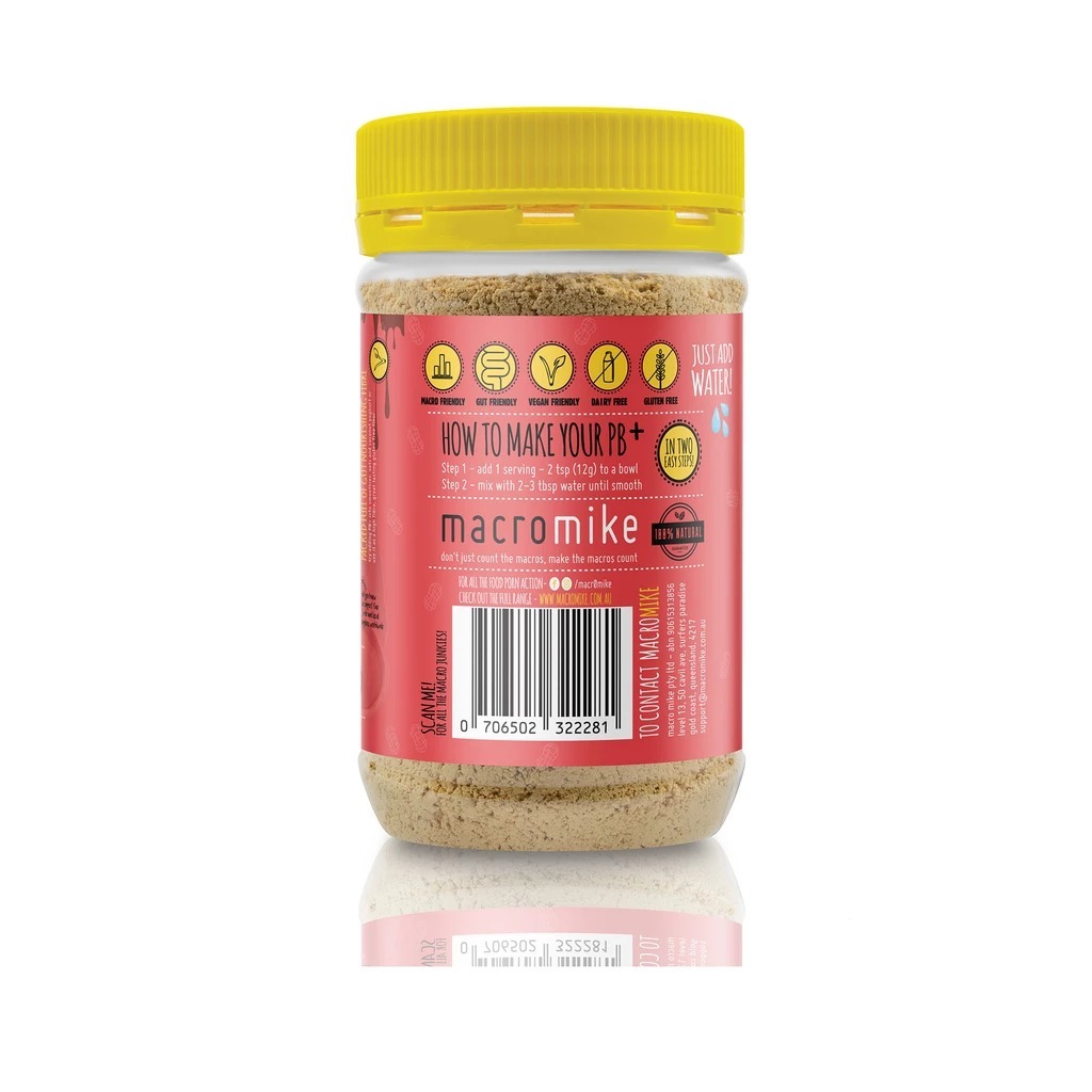 Macro Mike PB+ Powdered Peanut Butter - Choc Hazelnut (180g) image