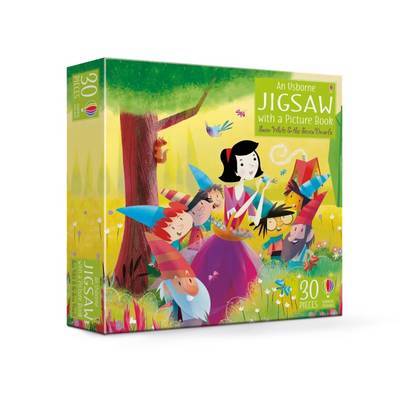 An Usborne Jigsaw with a Picture Book Snow White and the Seven Dwarfs by Lesley Sims image