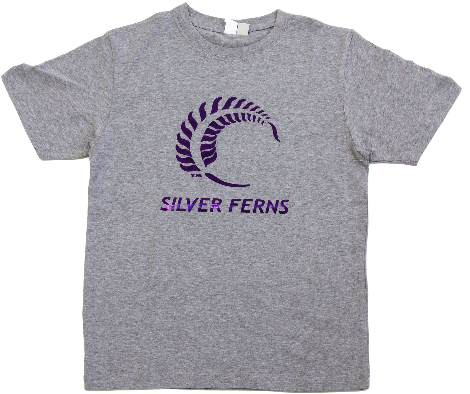 Silver Ferns Kids Graphic Tee - Grey (Size 8) image