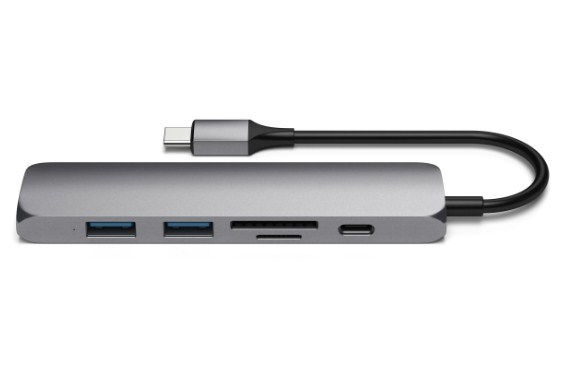 SATECHI: Slim USB-C MultiPort Adapter Version 2 - Space Grey image