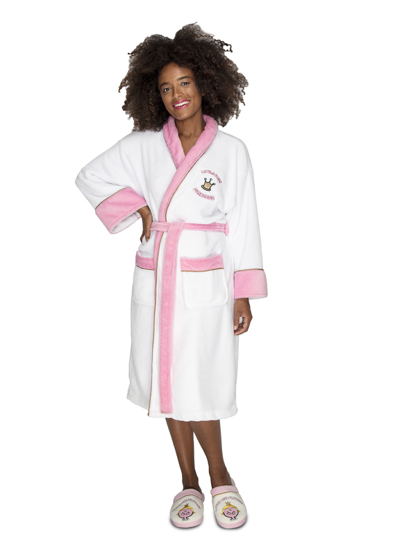 Mr. Men Little Miss Princess Womens Adult Fleece Bathrobe One Size