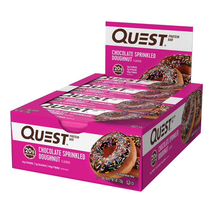 Buy Quest Nutrition Protein Bars Chocolate Sprinkled Donut at Mighty Ape NZ
