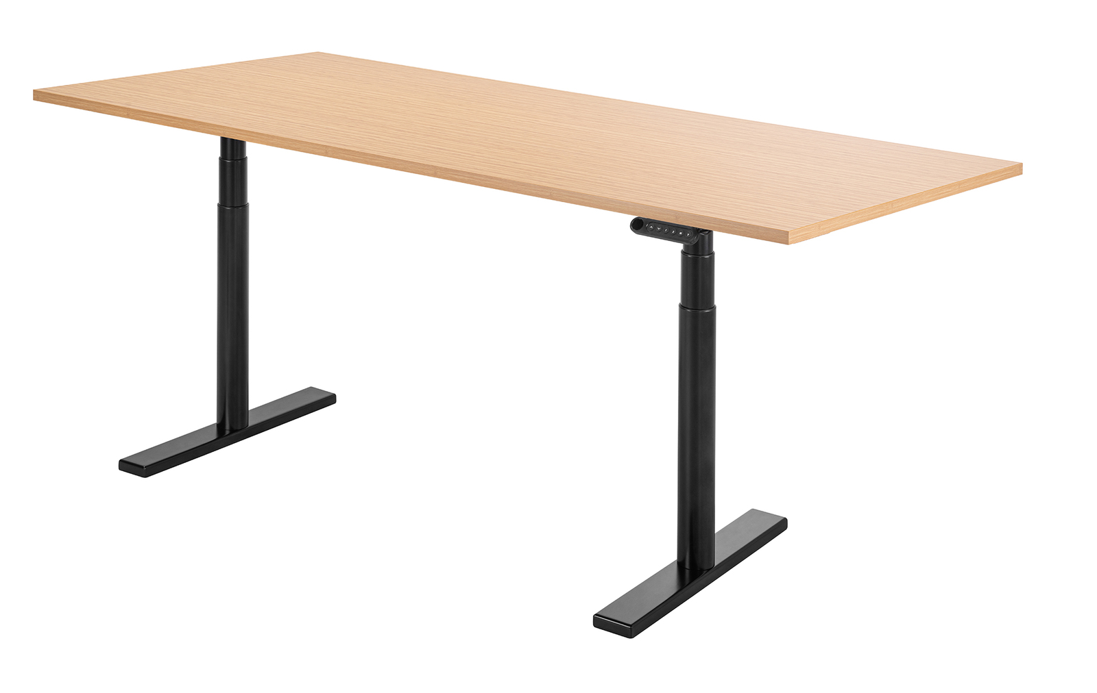 Buy Gorilla Office Height Adjustable Desk Black/Oak at Mighty Ape NZ