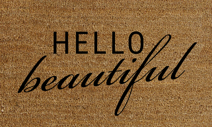 Natural Fibre Doormat - Hello Beautiful image