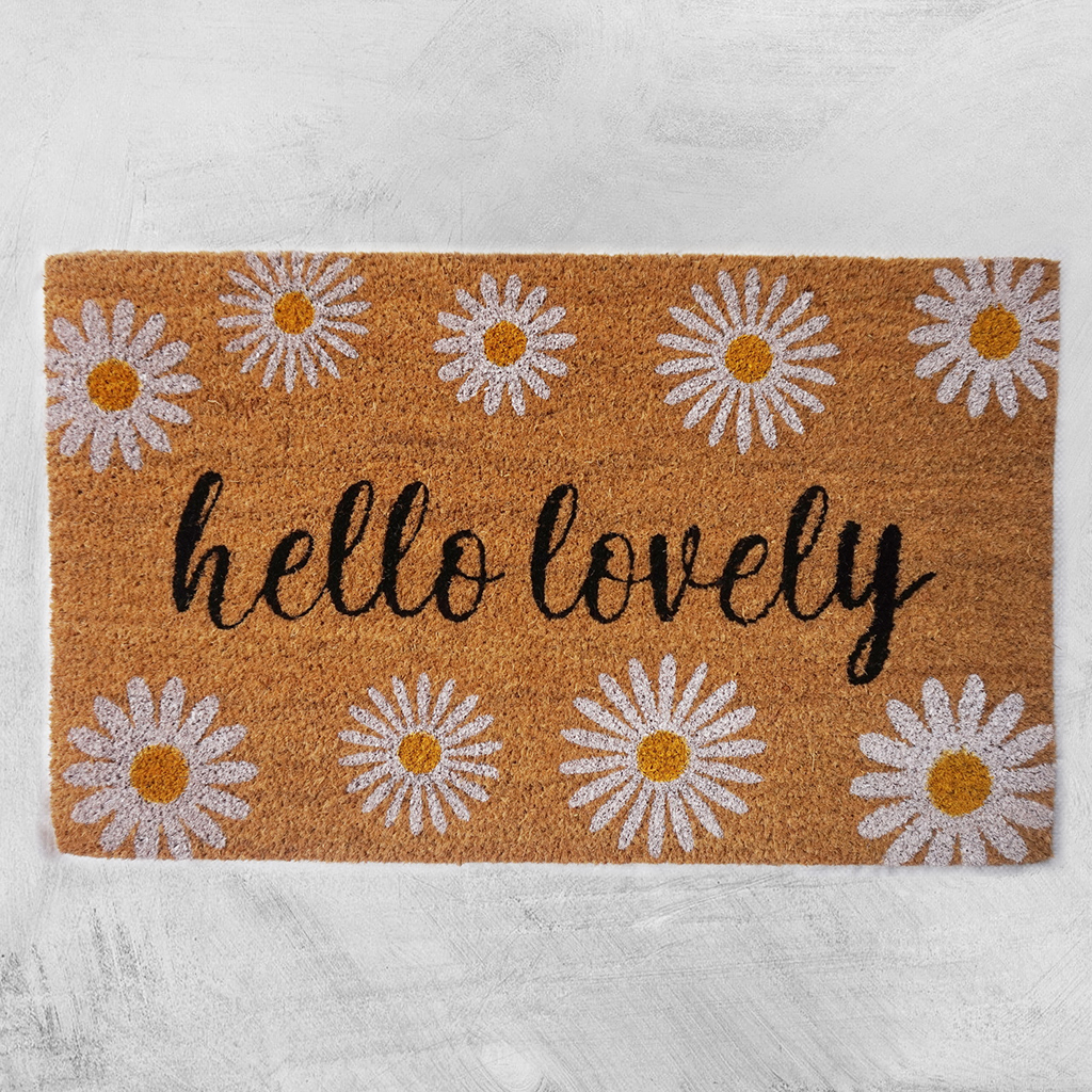 Natural Fibre Doormat - Hello Lovely