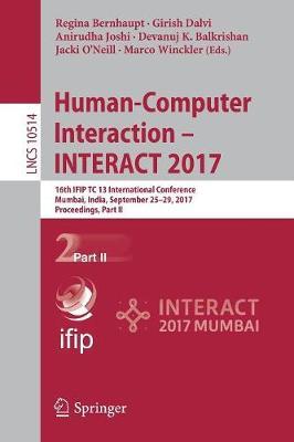 Human-Computer Interaction - INTERACT 2017 image