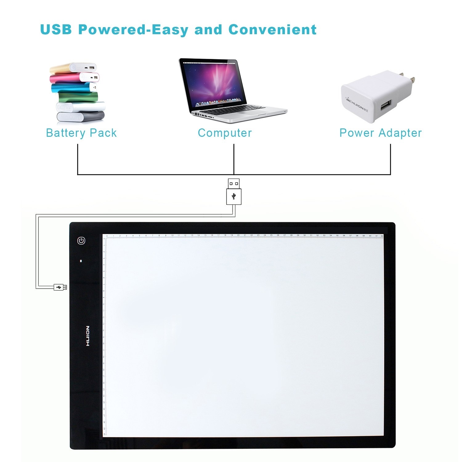 Huion LB3 LED Adjustable Brightness Artists Tracing Light Pad at