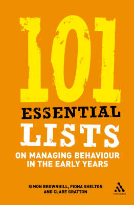 101 Essential Lists on Managing Behaviour in the Early Years by Simon Brownhill image