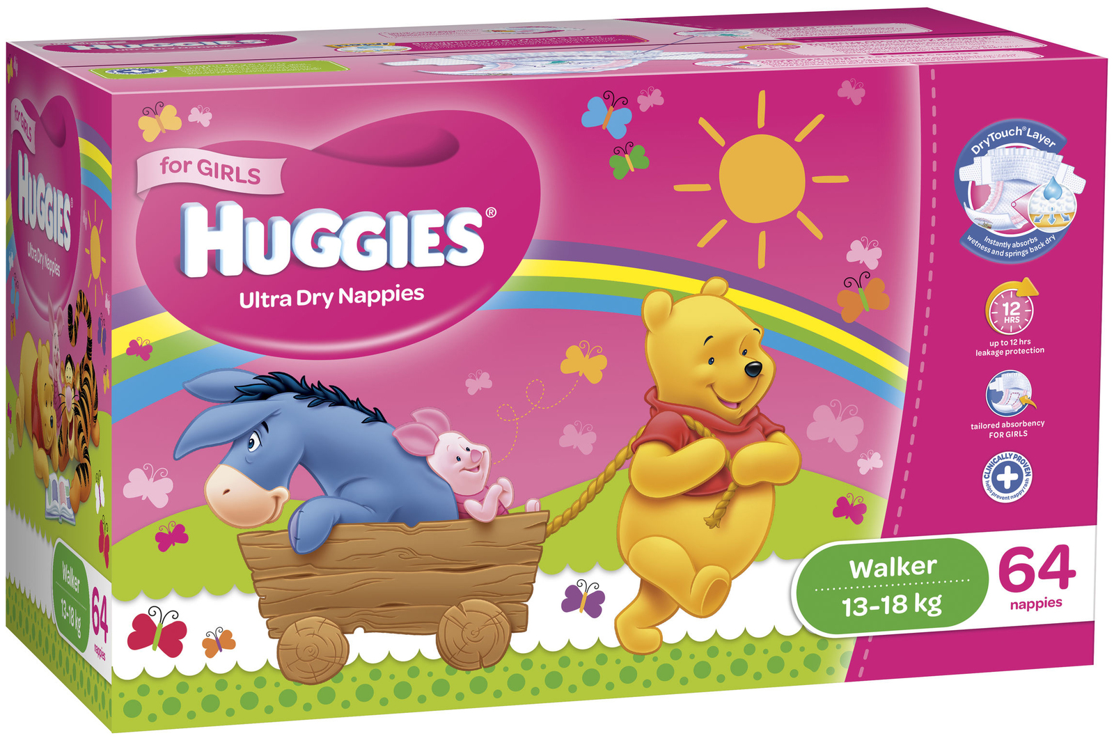Huggies Ultra Dry Nappies: Jumbo Pack - Walker Girl 13-18kg (64) image