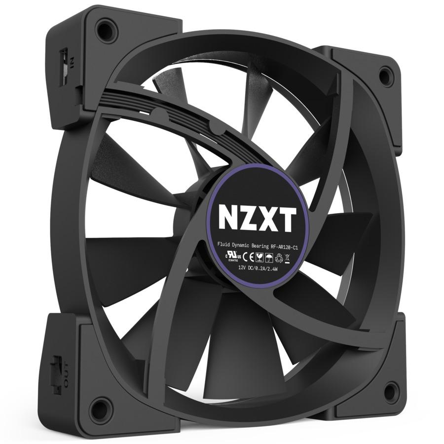 120mm NZXT Aer RGB - Digitally Controlled RGB LED Fan for Hue+ image