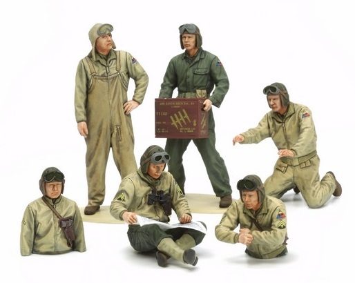 Tamiya 1/35 US Tank Crew Set (European Theater) - Model Kit image
