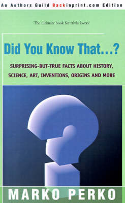 Did You Know That...? by Marko Perko image