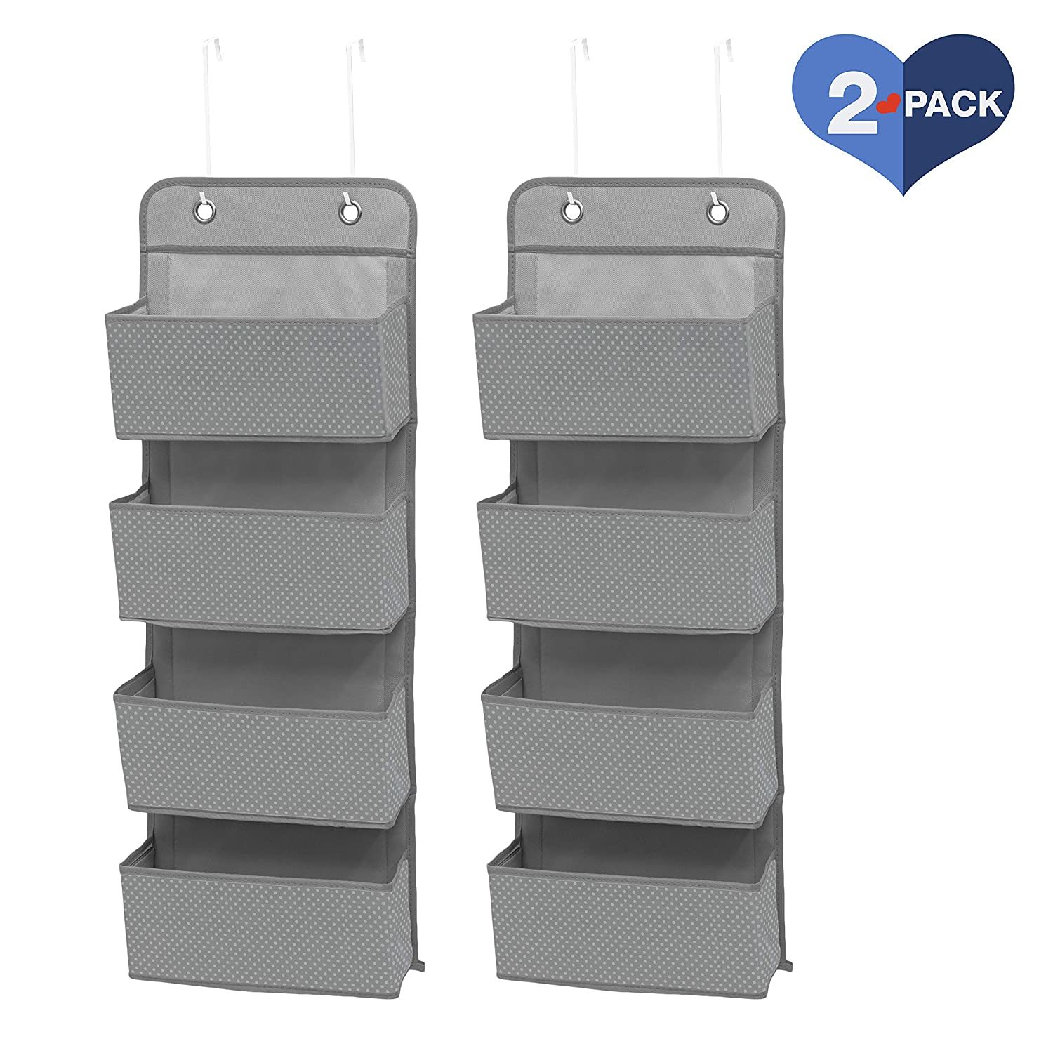 Soft Fabric Wall Mount/Over Door Hanging Storage Organizer (2 Pack) image