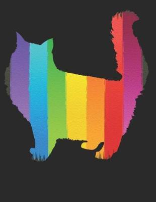 Cute Rainbow Cat Sketchbook with Blank Paper for Sketching, Drawing & Doodling image