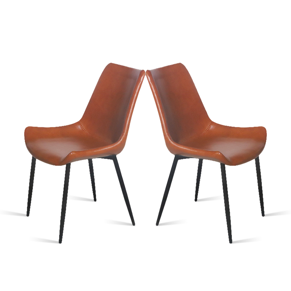Buy Fraser Country Modern PU Dining Chair with Metal Legs Set of 2