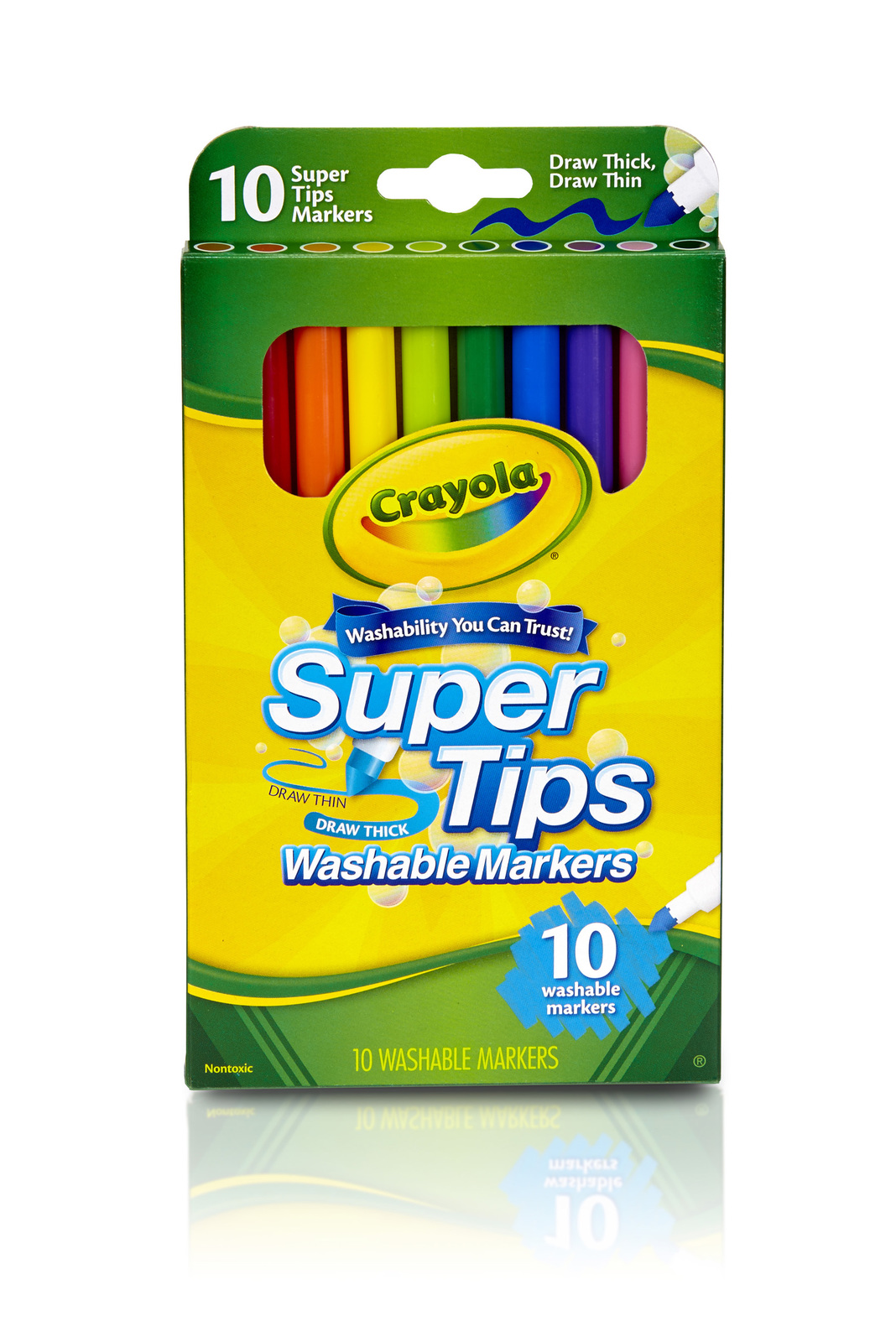 10 Washable Super Tips Markers - Crayola image