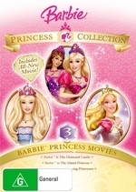 Barbie - Princess Collection (Diamond Castle / Island Princess / 12 Dancing Princesses) (3 Disc Set) on DVD Barbie - Princess Collection (Diamond Castle / Island Princess / 12 Dancing Princesses) (3 Disc Set) on DVD