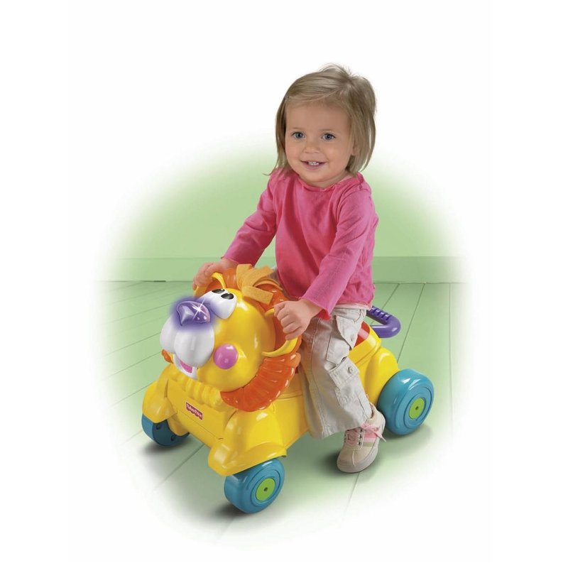 fisher price walk and ride lion