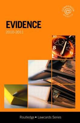 Evidence Lawcards: 2010-2011 by Routledge Chapman Hall image