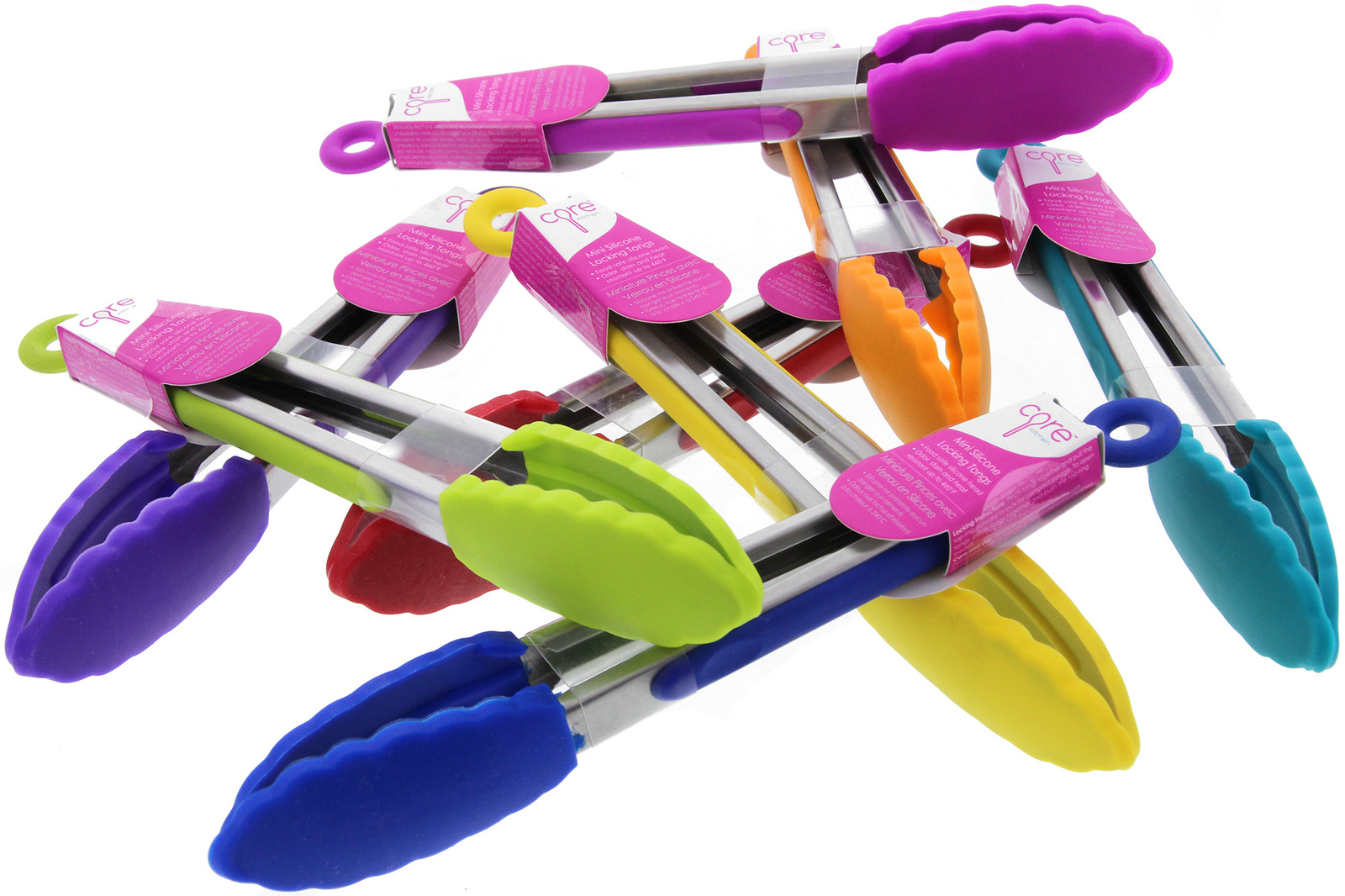 Core Home Silicone Mini Locking Tongs Assorted at Mighty Ape NZ