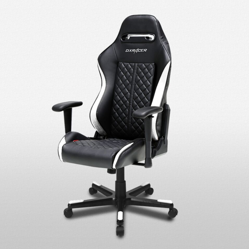 DXRacer Drifting Series DF73 Gaming Chair (Black and White) for image