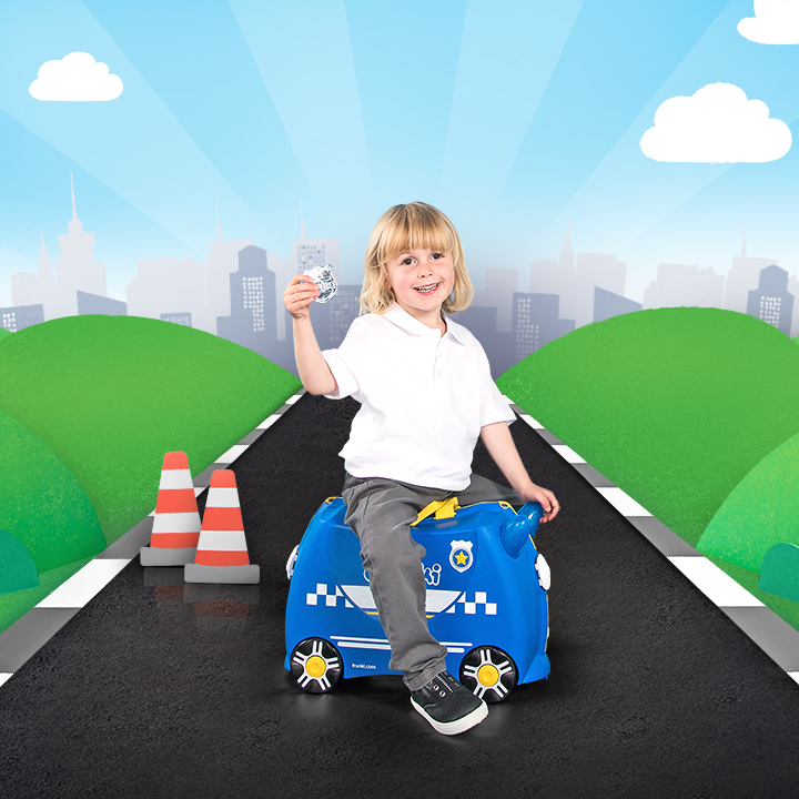Trunki: Percy Police Car Trunki - Ride-On Suitcase image