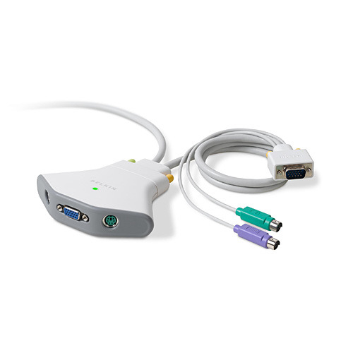 Belkin Economy 2-Port KVM with Cables Attached 2m image