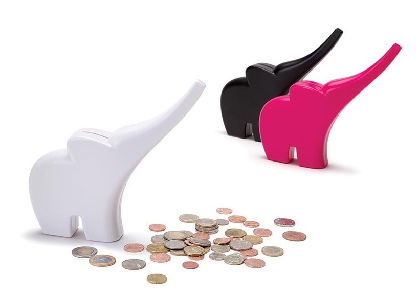 Monkey Business: Elli Rolling Coins Bank - White image