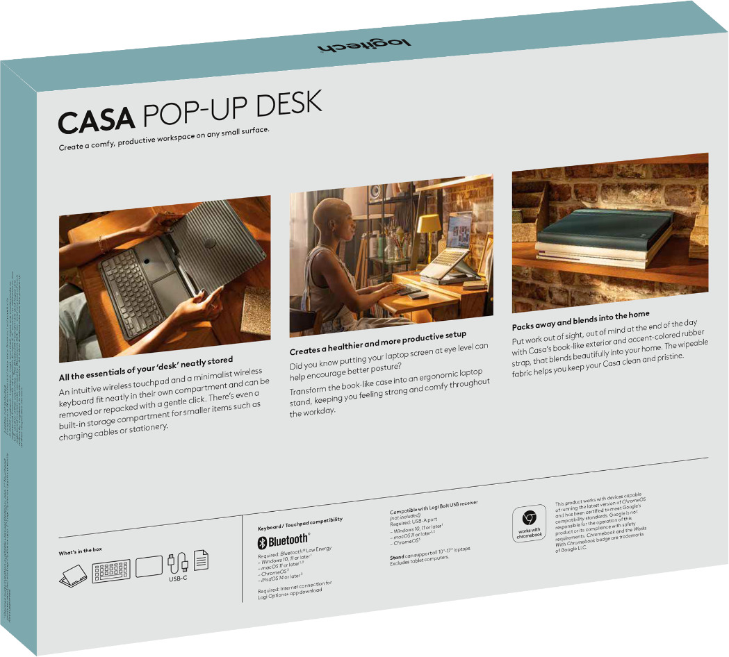 Logitech Casa Pop-Up Desk Foldaway Kit image