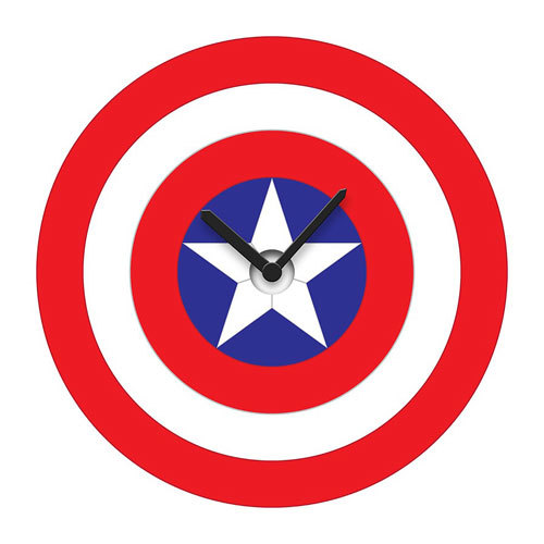 Captain America's Shield - Wobble Wall Clock image