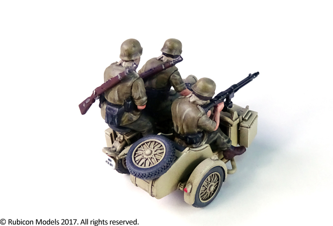 Rubicon 1/56 German Motorcycle R75 with Sidecar - DAK image