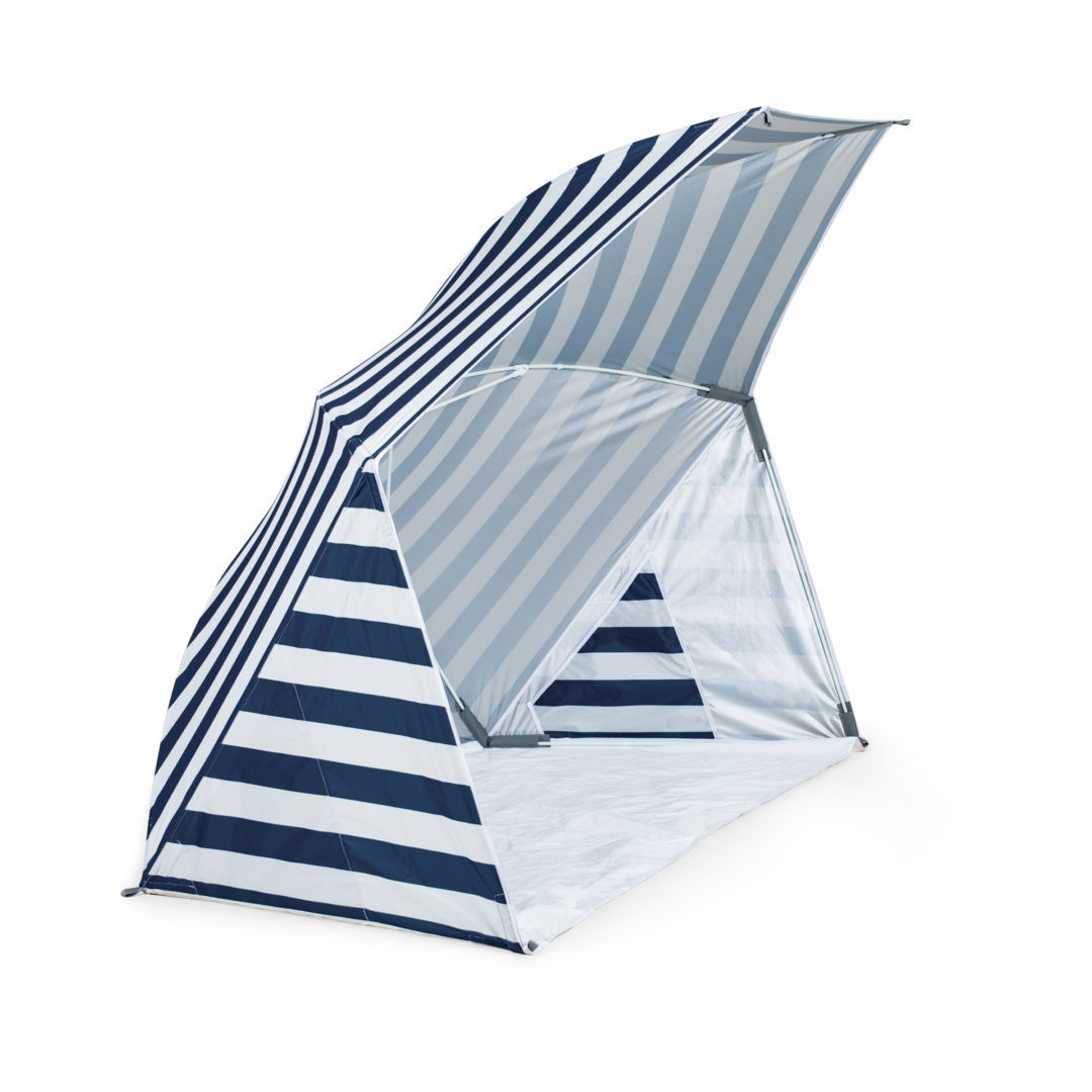 Picnic Time: Brolly Beach Umbrella Tent (Navy and White Stripe) image