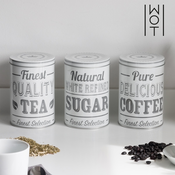 Retro Metal Kitchen Containers (Set of 3) image