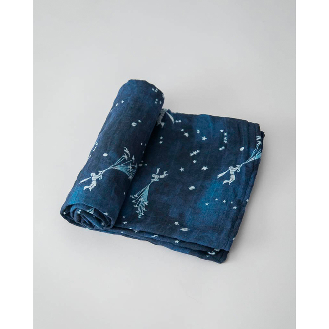 Little Unicorn: Cotton Muslin Swaddle - Flock of Stars (Single)