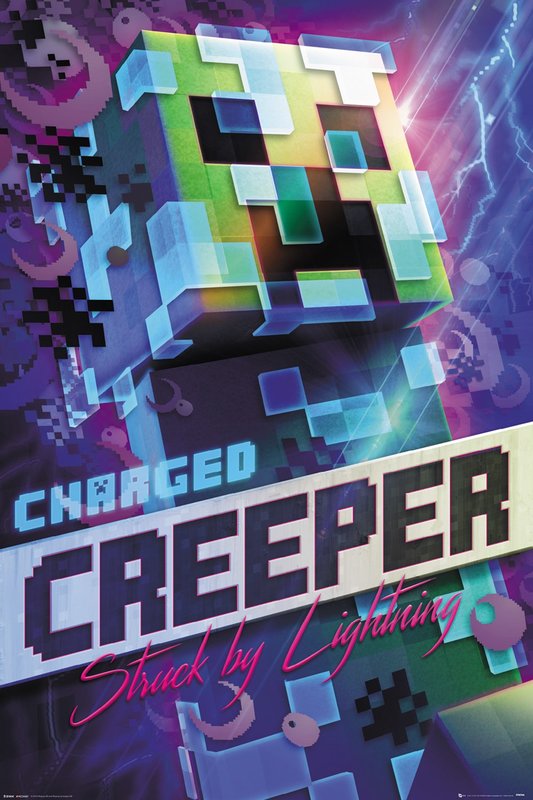 Minecraft Maxi Poster Charged Creeper (1025) at Mighty Ape NZ