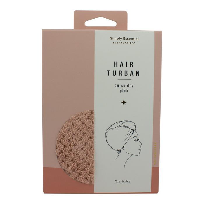 Simply Essential Quick Dry Hair Turban Pink at Mighty Ape NZ