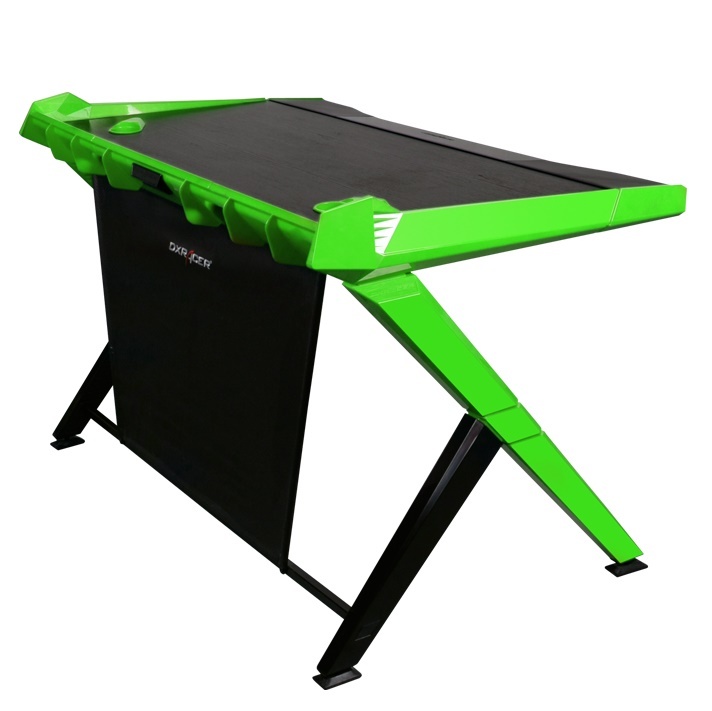 DXRacer Gaming Desk (Black & Green) for image