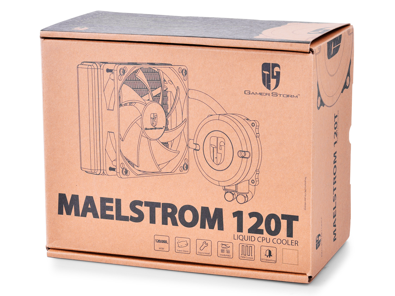 120mm Deepcool Maelstrom 120T Red AIO CPU Cooler image