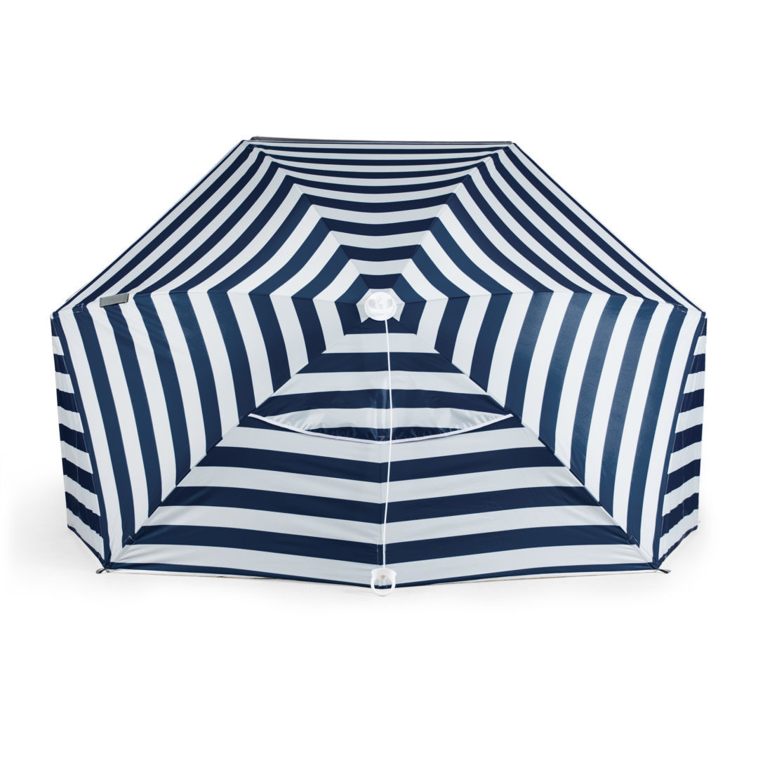 Picnic Time: Brolly Beach Umbrella Tent (Navy and White Stripe) image