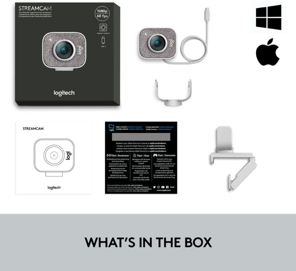Logitech Full HD StreamCam USB-C (White) for image