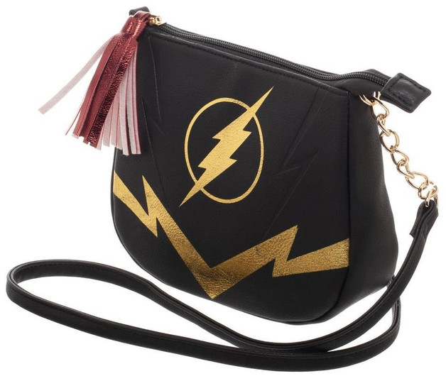 DC Comics: Flash Black & Gold - Crossbody Bag