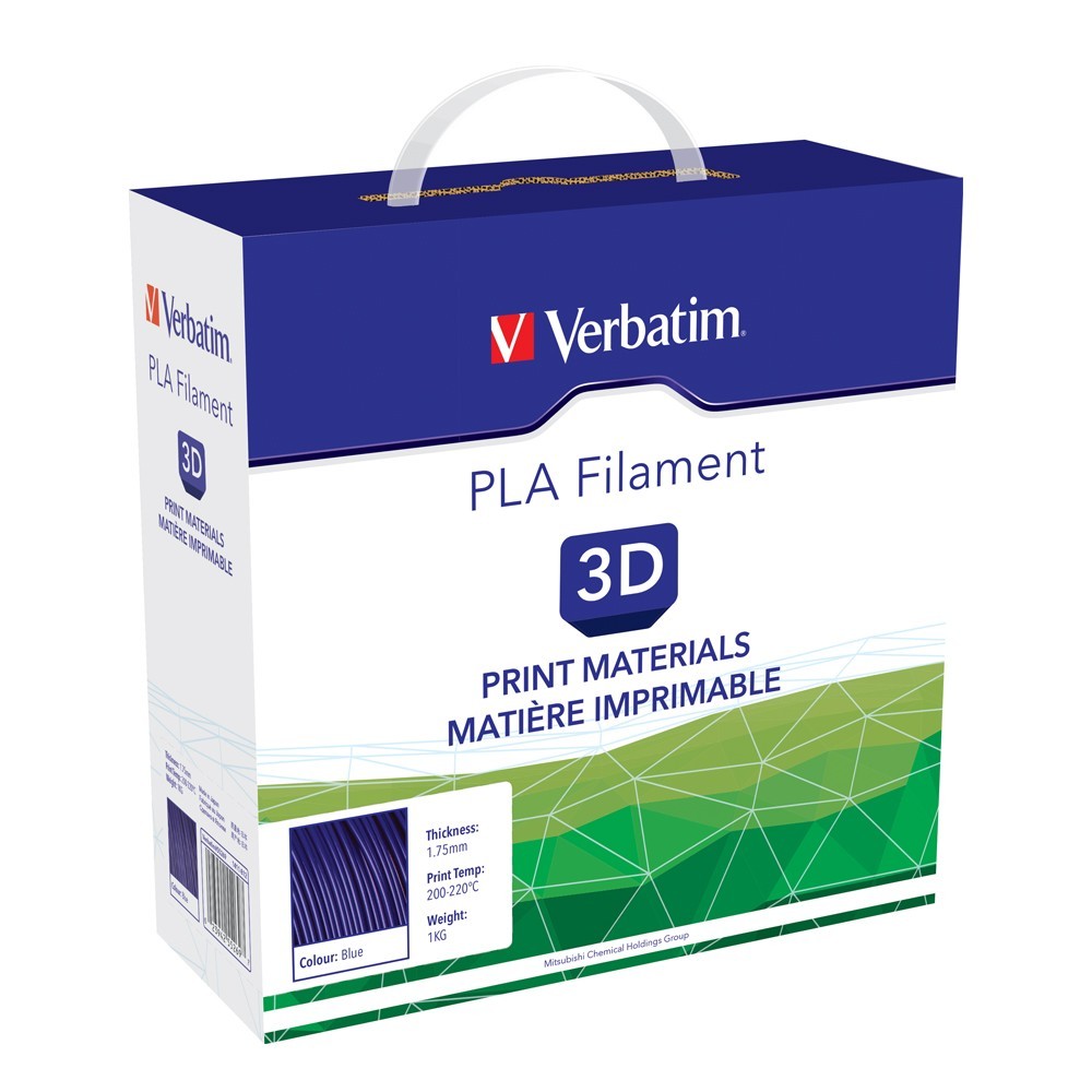 Verbatim 3D Printer PLA 1.75mm Filament - 1kg (Blue) image