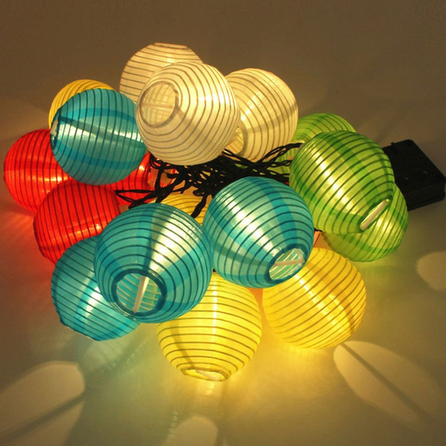 Solar String Lights - 20 LED Lantern Lights image