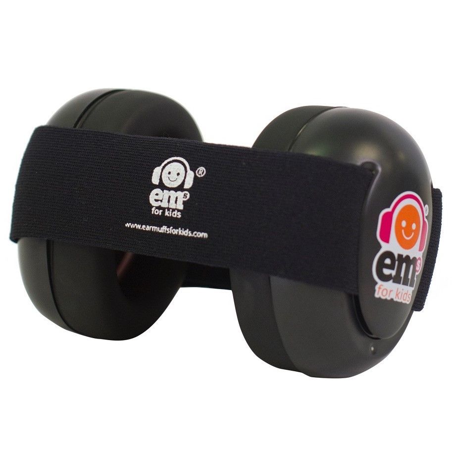 Em’s for Kids: Baby Earmuffs Black/Black Headband image