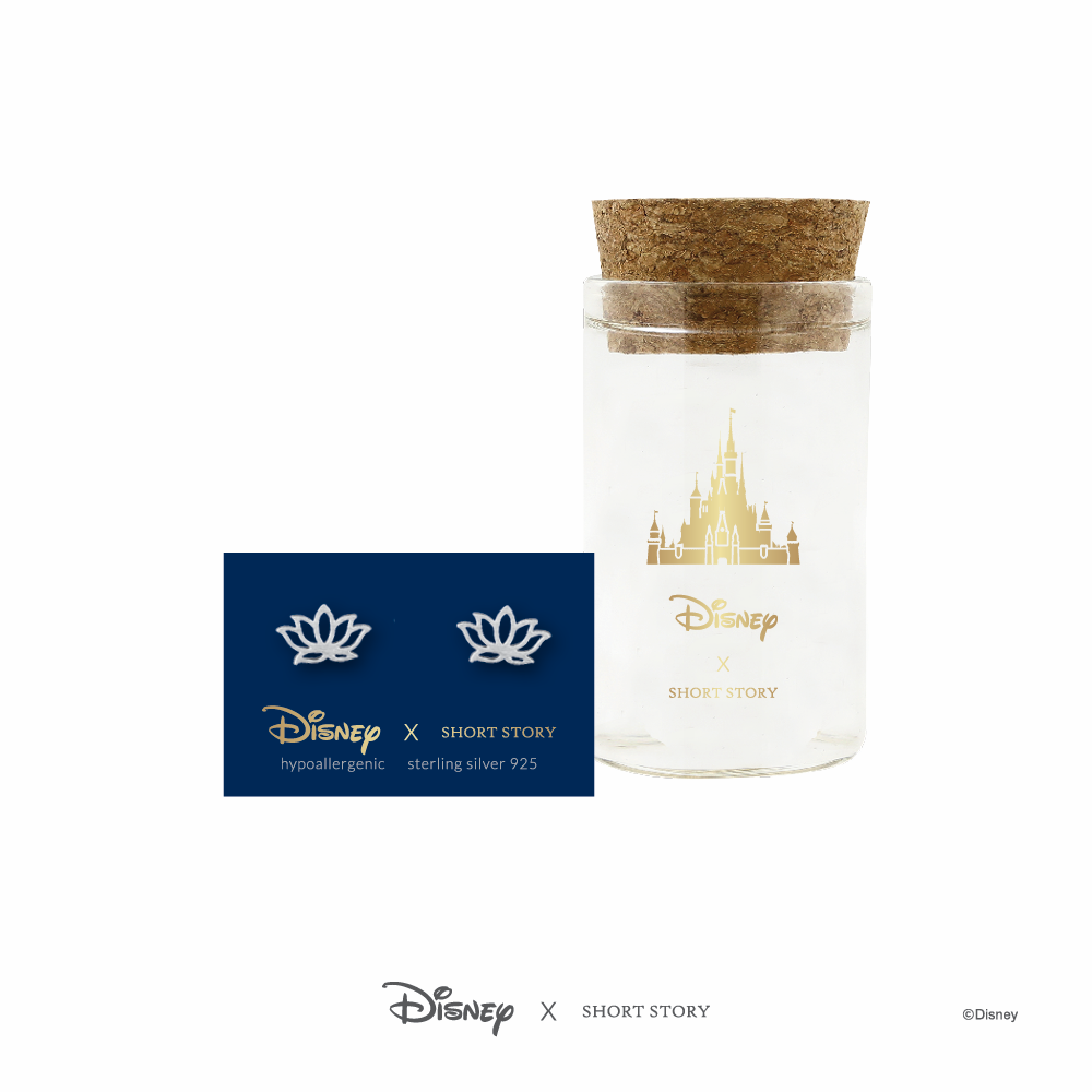 Short Story: Disney Earring Jasmine Lotus - Silver image