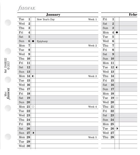 Buy Filofax Mini 2023 Refill Year Planner (Vertical) at Mighty Ape NZ