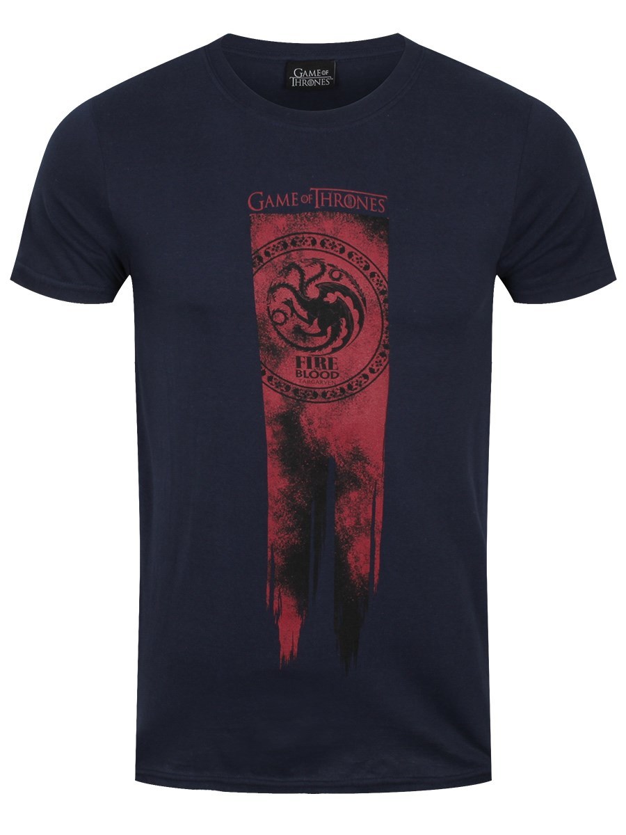 Game of Thrones: Targaryen Flag - Fire & Blood T Shirt (S)