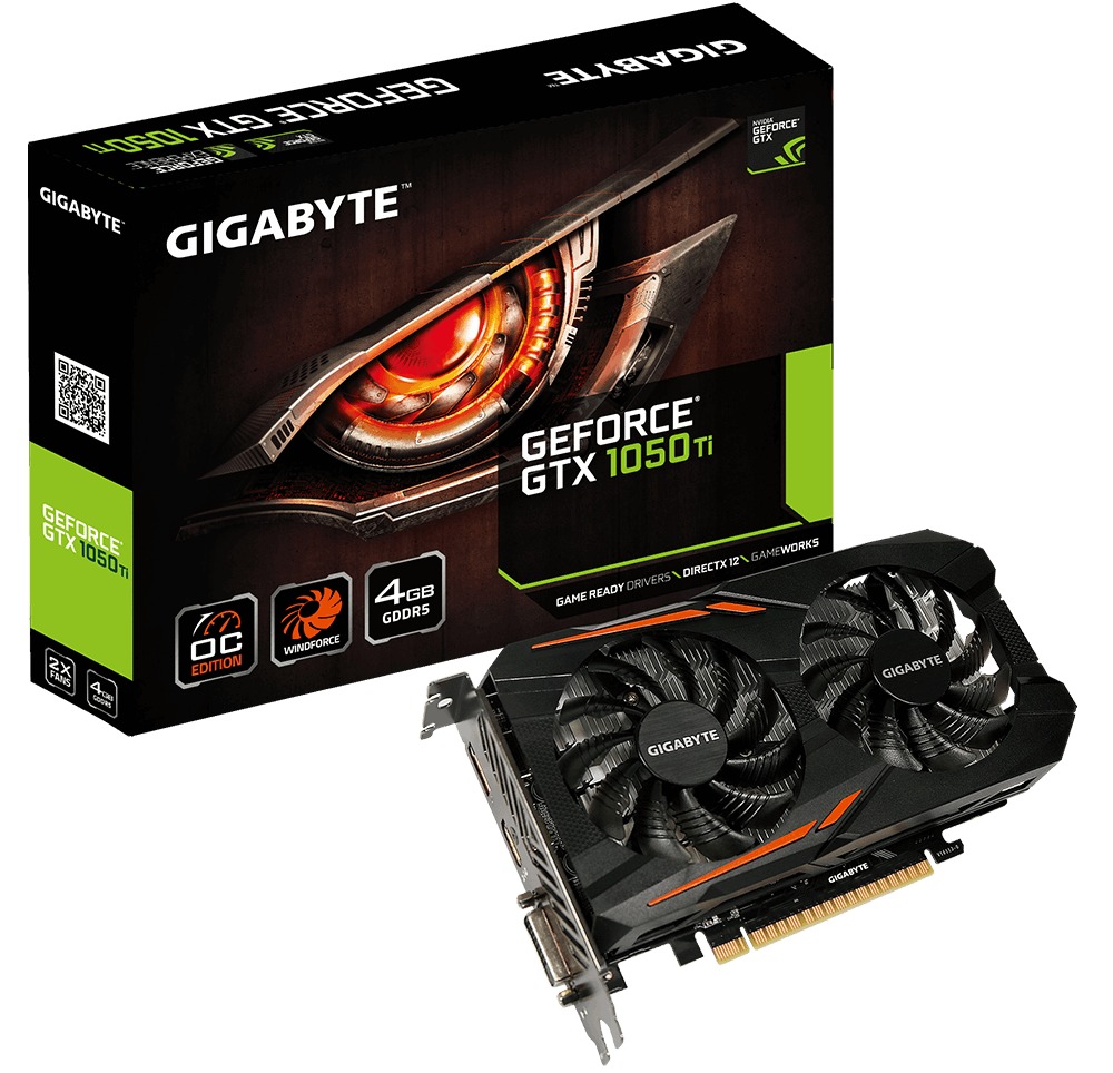 Gigabyte GeForce GTX 1050 Ti OC 4GB Graphics Card image