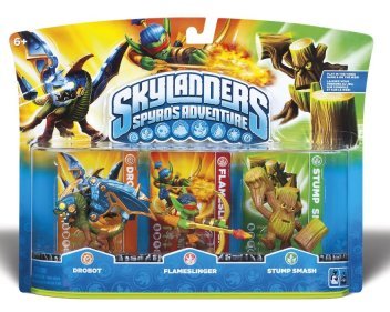 Skylanders Spyro's Adventure Triple pack (Drobot, Flameslinger, Stump Smash) (All Formats) for Wii image
