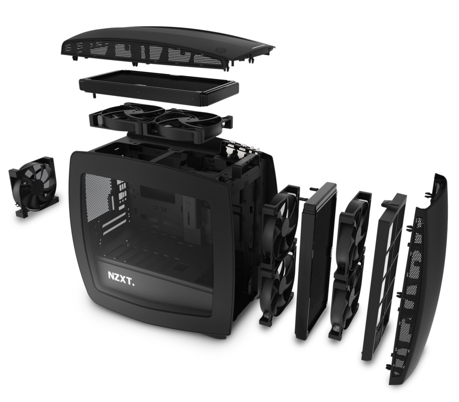 NZXT Manta Mini-ITX Case - Black/Black image